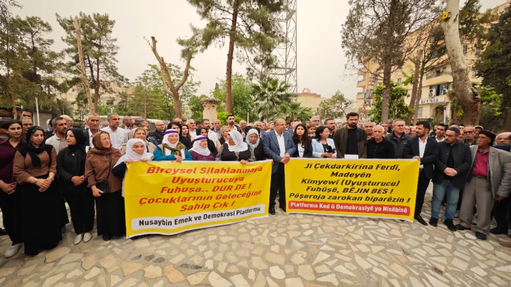 Nusaybin’de bireysel silahlanma ve uyuşturucuya karşı basın açıklaması